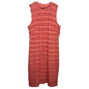 NWT J.Crew Sleeveless Textured Coral Dress Fringe Size 6T